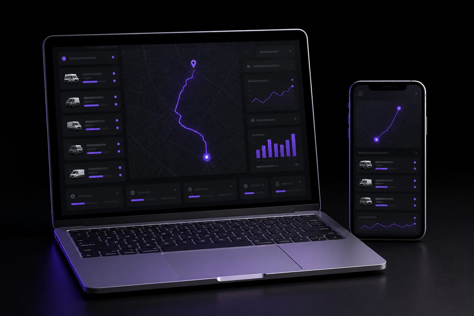 Laptop and phone running a live Cendra product